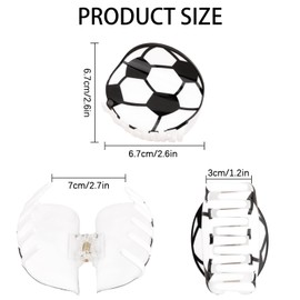 KEUKORZ Football Hair Claw Clip for Women, Non-Slip Sport Soccer Shape Strong Hold Hair Accessories Hairpin for Daily Use