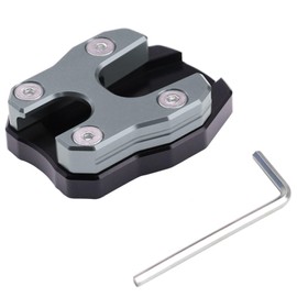 ISEFUJI Motorcycle Side Stand Plate Kickstand Plate for PCX 125 150 160 All Year Universal Anti-Slip (Gray)
