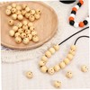 Gatuida 50Pcs Beads for DIY Crafts Round Craft Wood Beads