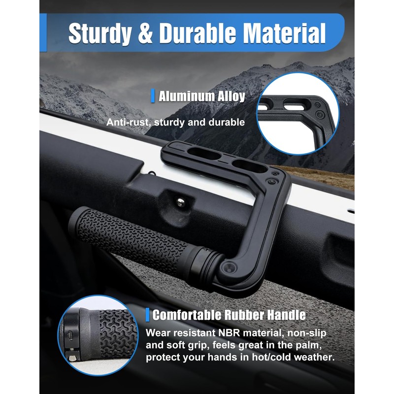 ROADER Front & Rear Roll Bar Grab Handles Fit for