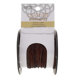 1.5mm Indian Leather Round Beading Jewelry and Craft Cord 25 Yards Gypsy Dyed Sippa- 1.5mm Thick