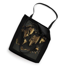 3D World Map Tote Bag