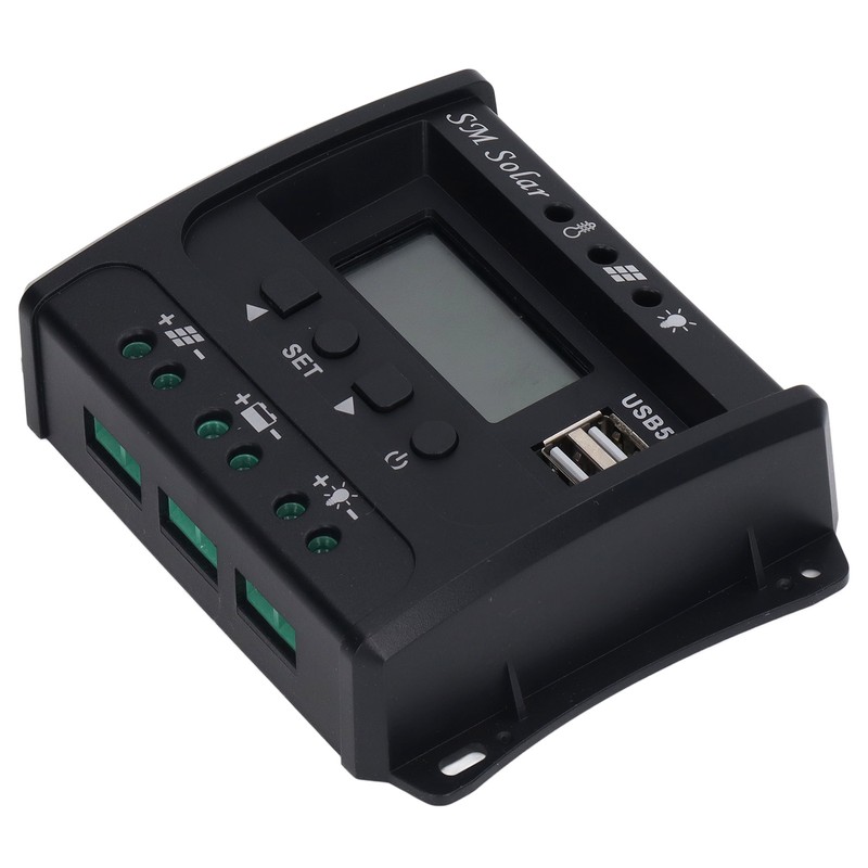 Solar Panel Controller 3 Stage PWM Charging Intelligent Microcontroller ABS