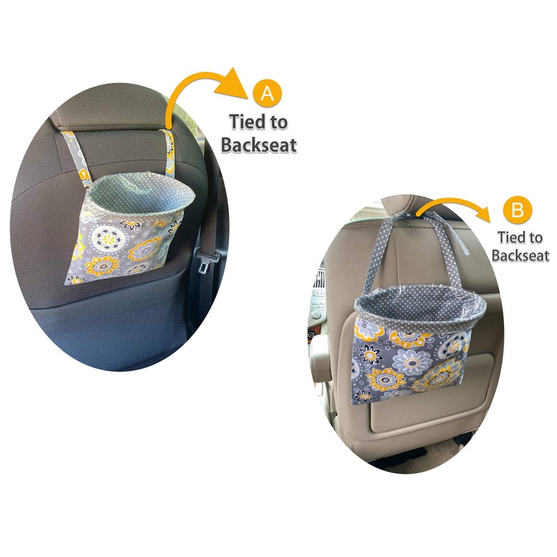 NeatCarBags Car Trash Bag Hanging Front Seat Back Seat Headrest
