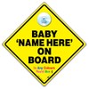 Customised Baby on Board Sign, Perosnalised Baby On Board Car