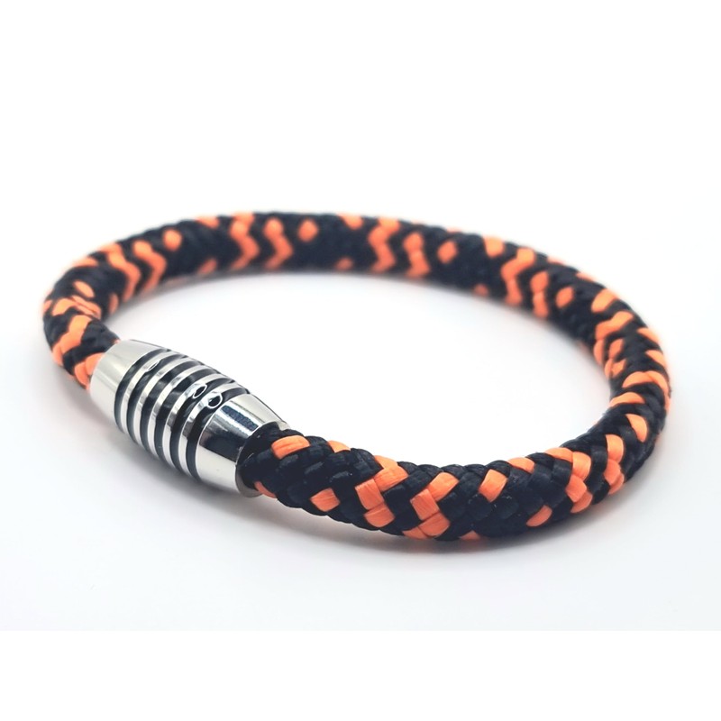 Bracelet "Hot Coal" Made of Colour-Intense Paracord Sailing Rope with