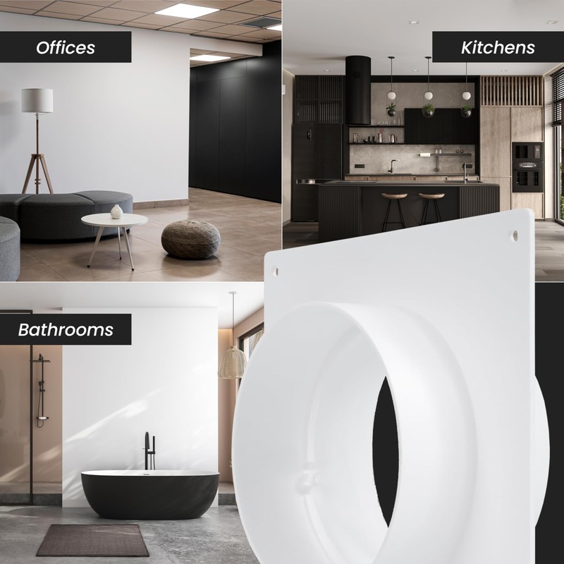 125mm Duct Connector Flange, Plastic Straight Pipe Flange for Heating