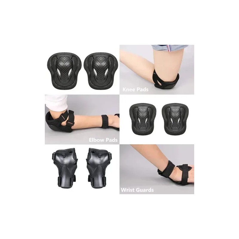 6 Pcs Coderas De Rodilla Con Protector De Muñeca Ajustable