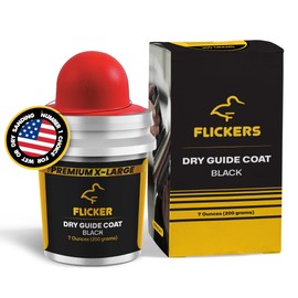 Flickers Premium Black Dry Guide Coat Kit - 200 Gram - Instant Powder for Highlighting Auto Body Repair Imperfections, Pinholes, and Sanding Scratches