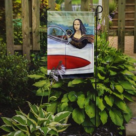 Caroline's Treasures 7043GF Pug and Mona Lisa Flag Garden Size, Small, Multicolor