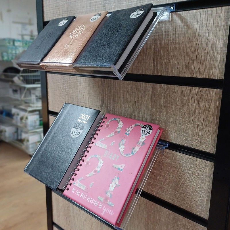 Moulded Slatwall Sloping Shelf with Lip for Shoes and Jewellery