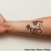 'Running Horse' Temporary Tattoo - Water Resistant, Skin-Safe, Non-Toxic Transfer