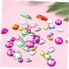 BIUDECO 100 Pcs Rhinestone Art Decor Square Round Shapes DIY