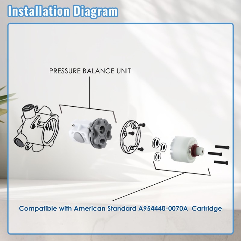 Dreyoo 1 Pack Pressure Balance Cartridge Compatible with American Standard