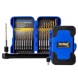 Tite Reach 1/4" Hex Standard and Metric Drill Bit Sets with Chuck Adapter and 1/4" Pro Tite Reach Extension Wrench