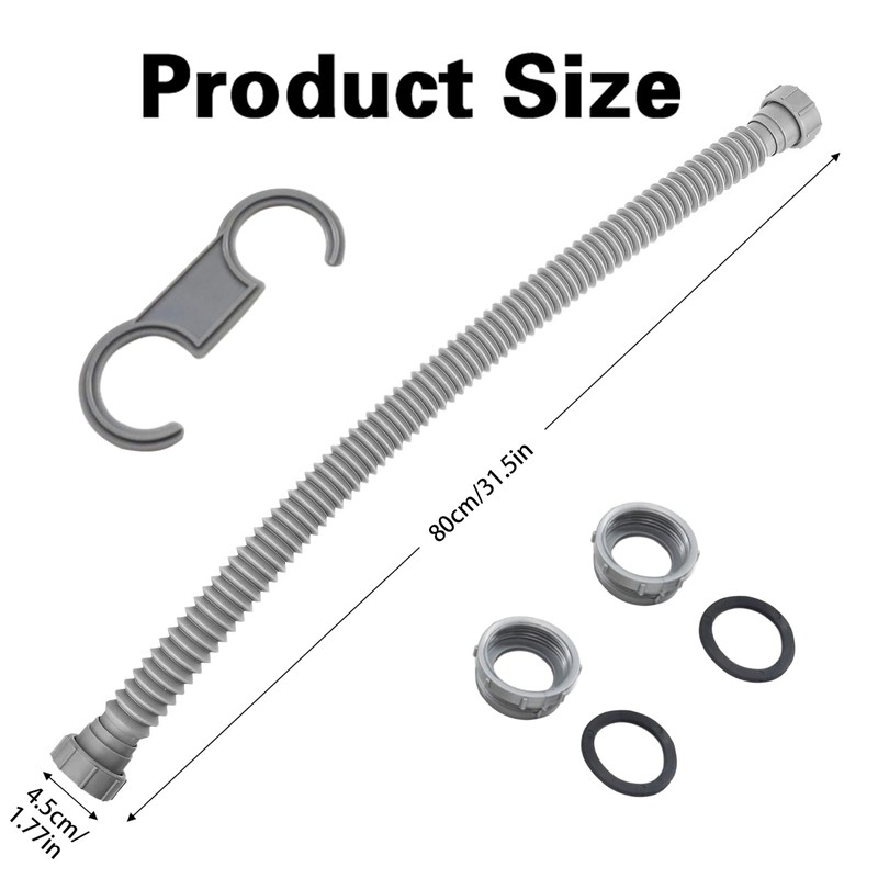 Flexible Waste Pipe, Universal Sink Drain Pipe Adjustable Drain Hose