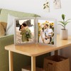 decorUhome Double 8x10 Picture Frame Vertical, Engineered Wood Bifold Photo