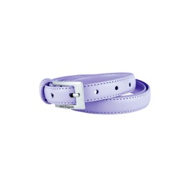 Biagiotti Women's Genuine Leather Thin Belt with Box, Violet 2 cm