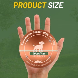 Copper Disk for Dog Water Bowl Dispenser|4-inch Diameter,0.6mm Thick|99.99% Pure Copper Disc|Automatic Dog Water BowlDispenser Purification Disk with 4 Point Support|Purify Water All Year Round