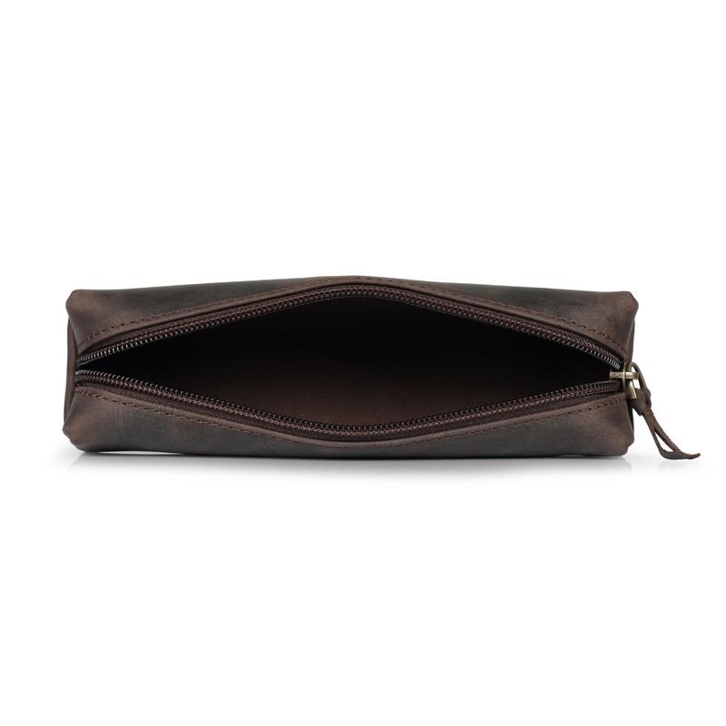 Londo Genuine Leather Zipper Pen, Pencil & Cosmetic Case (One