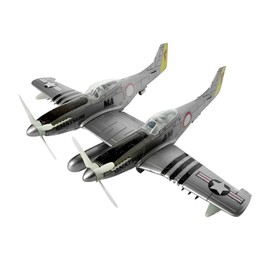 YOUNEEDFUL 2025 New F-82 Twin Mustang Fighter Jet Model Kit - WWII Classic Fighter 1:48 Aircraft Model Parts for Military Enthusiasts and Fans (Silver Gray)