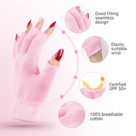 Melodysusie Moisturizing Gloves Fingerless Moisture Gloves Soft Moisturizing Gloves Overnight for Dry Rough and Cracked Hands, Size S (L*W: 6.7in*3.8in)
