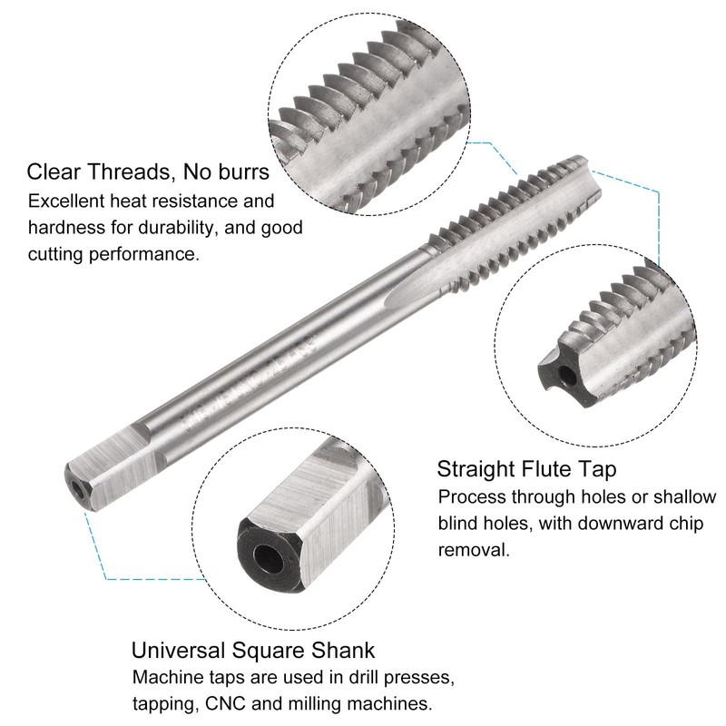 sourcing map Tap and Drill Bit Set, 5/16-18 UNC Thread