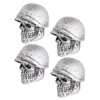 4PCS Tire Valve Caps Skull Style Anti Oxidization Universal for