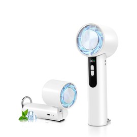 Handy Fan with Cooling Plate (New for Summer 2025, Large Air Volume x Ultra Cool), Portable Fan, Silent, Small, Handy Fan, 100 Level Wind Power Adjustment, Powerful Blow, Desktop Fan, Handheld, Type-C