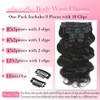 AIWET Wavy Clip in Hair Extensions Human Hair 8 Pieces
