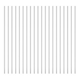 DYWISHKEY 20 Pieces 2.0mm x 100mm Aluminum Rods, Metal Solid Shaft Rods, Lathe Bar Stock for DIY Craft Making