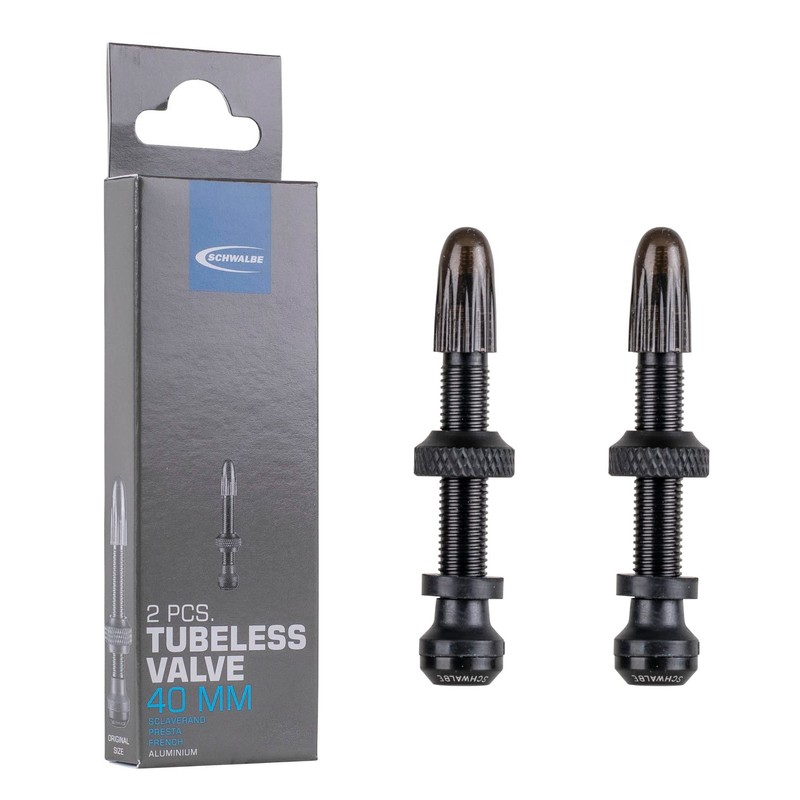 Schwalbe UTLV Tubeless Ventil (2er-Set), 40mm Length Valve Parts &