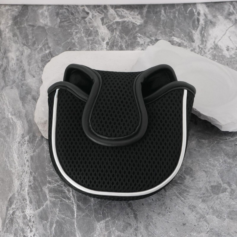 ECSiNG Black Mesh Mallet Putter Cover Golf Putter Headwear with
