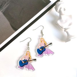 Acrylic Earrings for Women, Stage Show Concert Inspired Earrings Music Lover Album Gifts for Singer Fans Girls Trendy