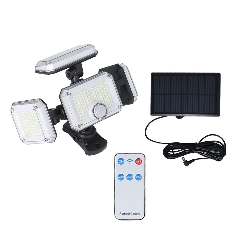 4 Head Solar Sensor Light 7700K 8W IP65 3 Gear