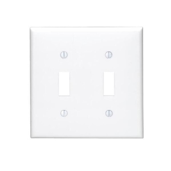 25 Pk Leviton White Double Switch Wall Plate Cover 002-PJ262-00W
