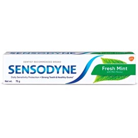 Sensodyne Fresh Mint Toothpaste 75g - Daily Sensitivity Protection - Strong Teeth & Healthy Gums - Mint Flavour
