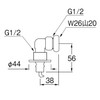 SANEI PY1230-40TVX Washing Machine Nipple, Automatic Water Shut-off Function, For