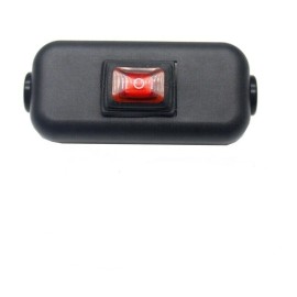 KQE 12V 10A waterproof RED  On / Off bedroom inline cord switch 1pcs
