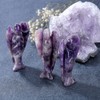 AituoWan Angel Amethyst Carved Healing Crystals Pocket Guardian Reiki Statue