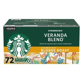Starbucks Blonde Roast K-Cup Coffee Pods, Veranda Blend, 72 ct. FREE SHIPPING