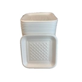 Bark and Lindy Craft Foam Trays, White, 5 1/4" x 5 1/4" x 1/2" Inches, 100 Pack