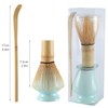 Matcha Tea Set Bamboo Matcha Whisk, Ceramic Whisk Holder, Tea Scoop,