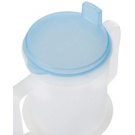 TWIN PACK MEDISURE ANTI-SPLASH ELDERLY OAP DURABLE REUSEABLE WIDE BASE LARGE HANDLES 300ML ADULT DRINKING CUP MUG