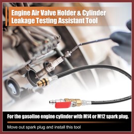 HEROFFIX Engine Air Valve Holder Pressure Pipe W/Ball Valve for LS Engine Valve Spring Compressor Air Holder Stem Seal Removal to 1/4 NPT Cylinder Leakage Test Assistant Set Replace Parts
