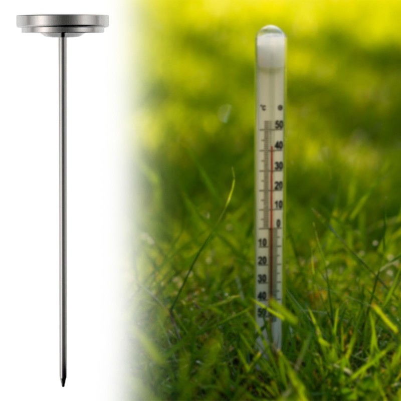 Generic Compost Soil Thermometer, Professional Dial Display Fahrenheit and Celsius