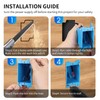 XIUTE 1-Gang PVC Old Work Electrical Outlet Box,Living Hinges and
