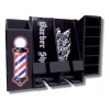 Vintage Porta Maquinas De Madera Negro Para Herramientas Barber Ch