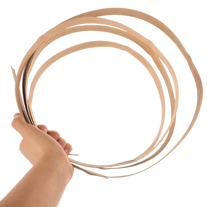 STOBOK Bamboo Weaving Strip Roll Flat Bamboo Strip for Basket