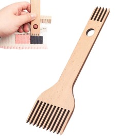Weaving Loom Comb, Weaving Comb, Double Ended Wooden Loom Comb, Fringe Comb, Braided Tools Handcraft Tapestry Rug for Woven Making Crafts Weaving Tools for Knitting
